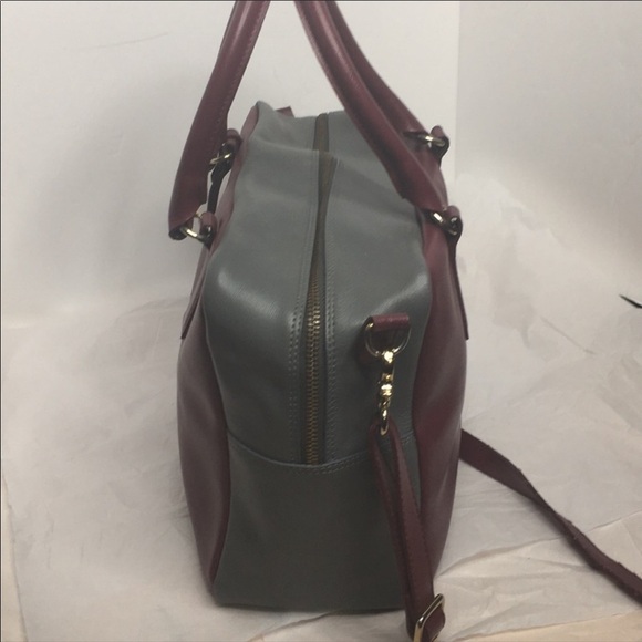 Gianni Notaro Maroon / Grey Saffiano Leather - Picture 4 of 9